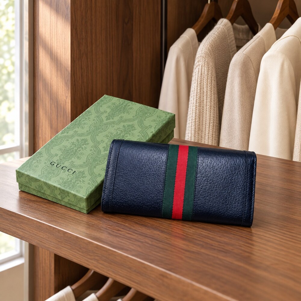 Gucci Ophidia GG Leather Long Flap Wallet - Picture 3 of 6
